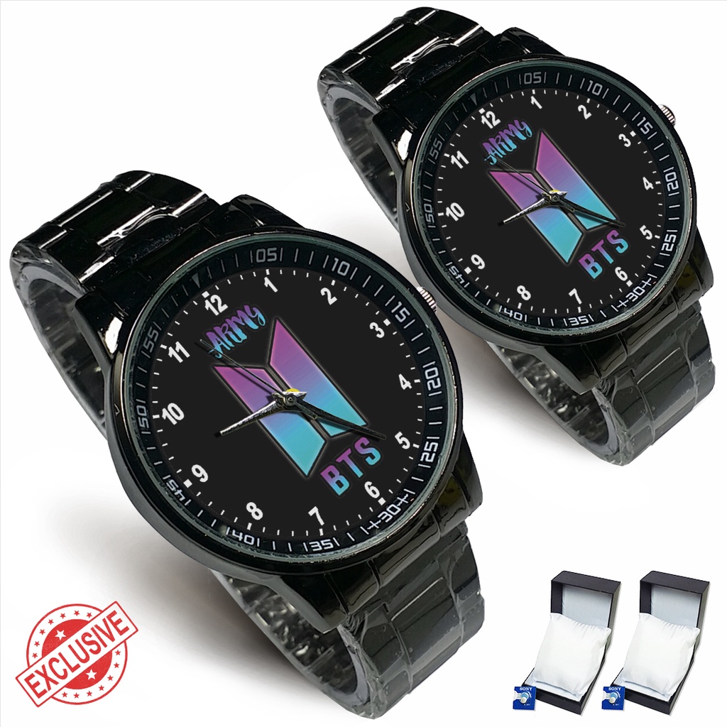 Jam Tangan Rantai Couple BTS - BTS ARMY 1 (Keren)