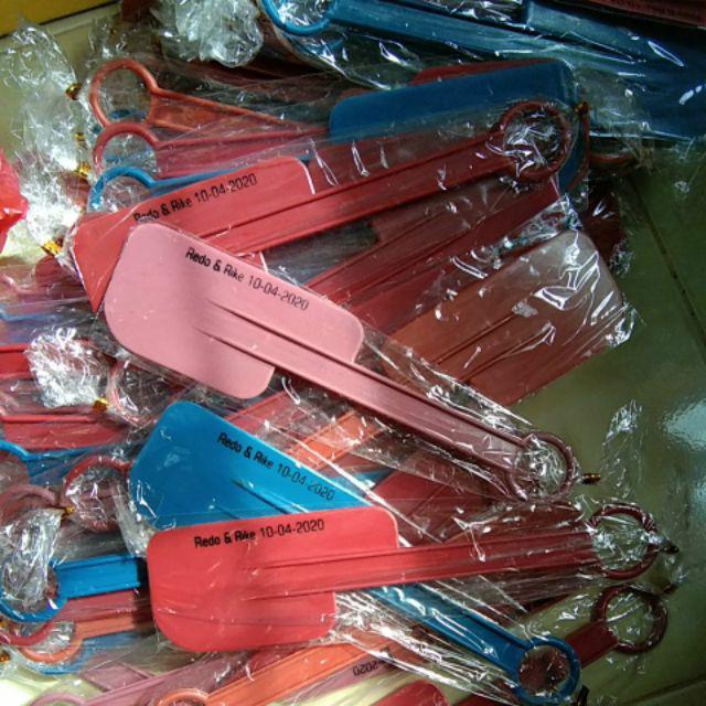Souvenir Murah Solet /spatula /polesan Isi 100 Pcs Gratis Sablon Nama