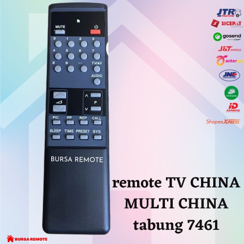 Remot / Remote TV CHINA MULTI CHINA tabung 7461 / ecer dan grosir