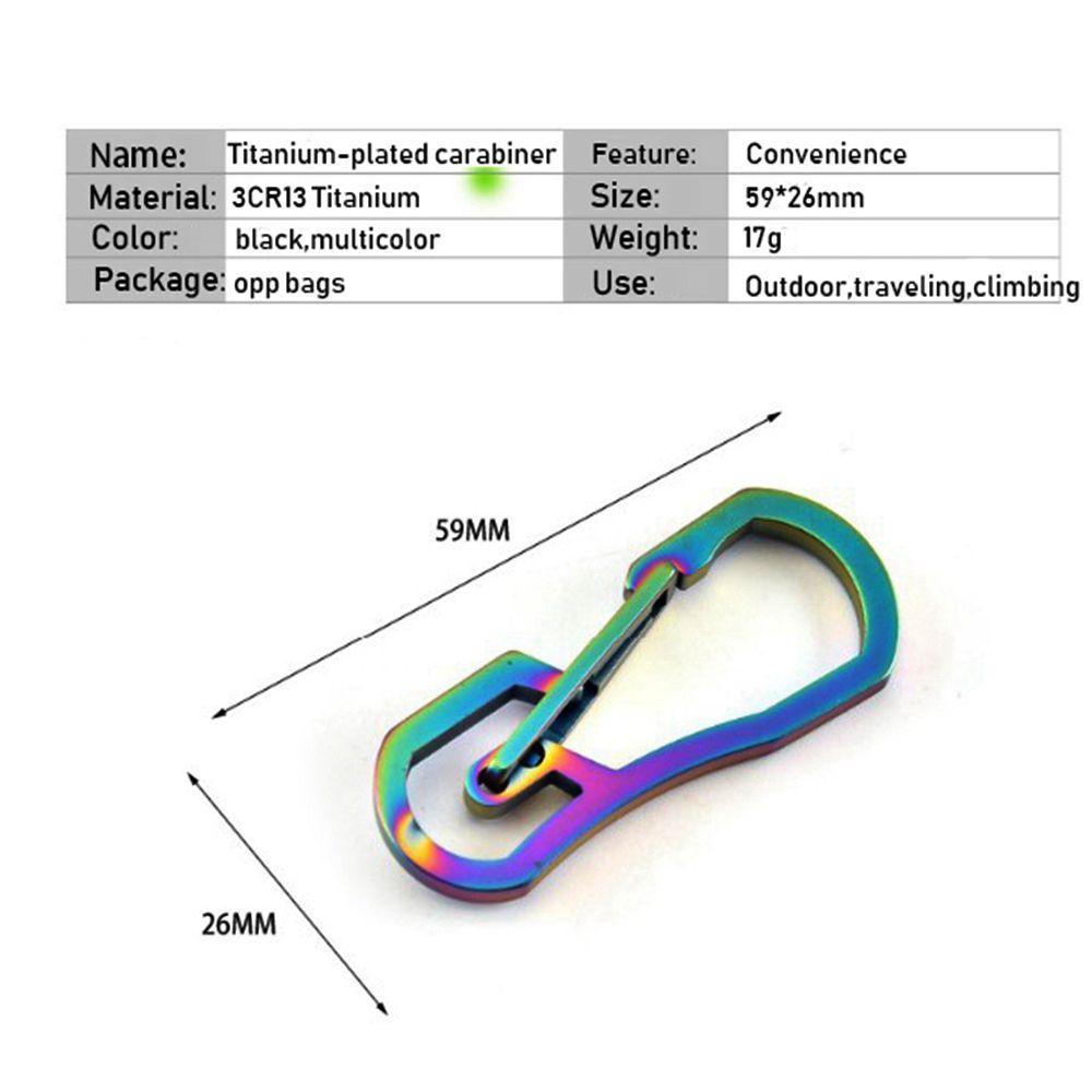 Suyo Climbing Carabiner High quality Titanium Plating Alat Luar Ruangan Gantungan Kunci Hook