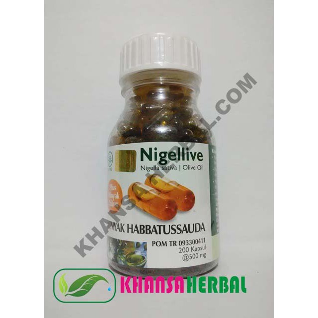 Habbatussauda plus Olive Oil Nigellive 200 kapsul