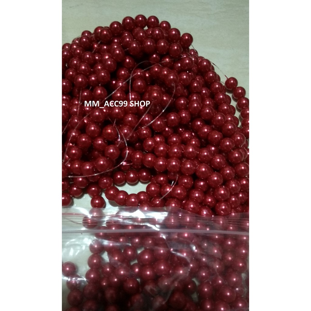 ISI 100 PCS MOTE MUTIARA 8MM - MOTE MUTIARA BERAT