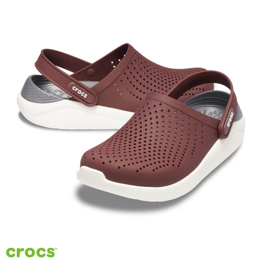 Crocs Literide Clog / Sandal Perawat / Sandal Tahan Air / Literide Clog - Maroon - 204592-616