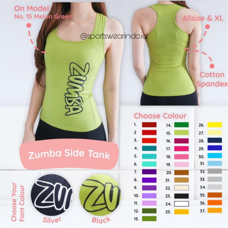 ZUMBA SIDE TANK (Atasan Saja) /Baju Senam Murah/ Baju Zumba Original