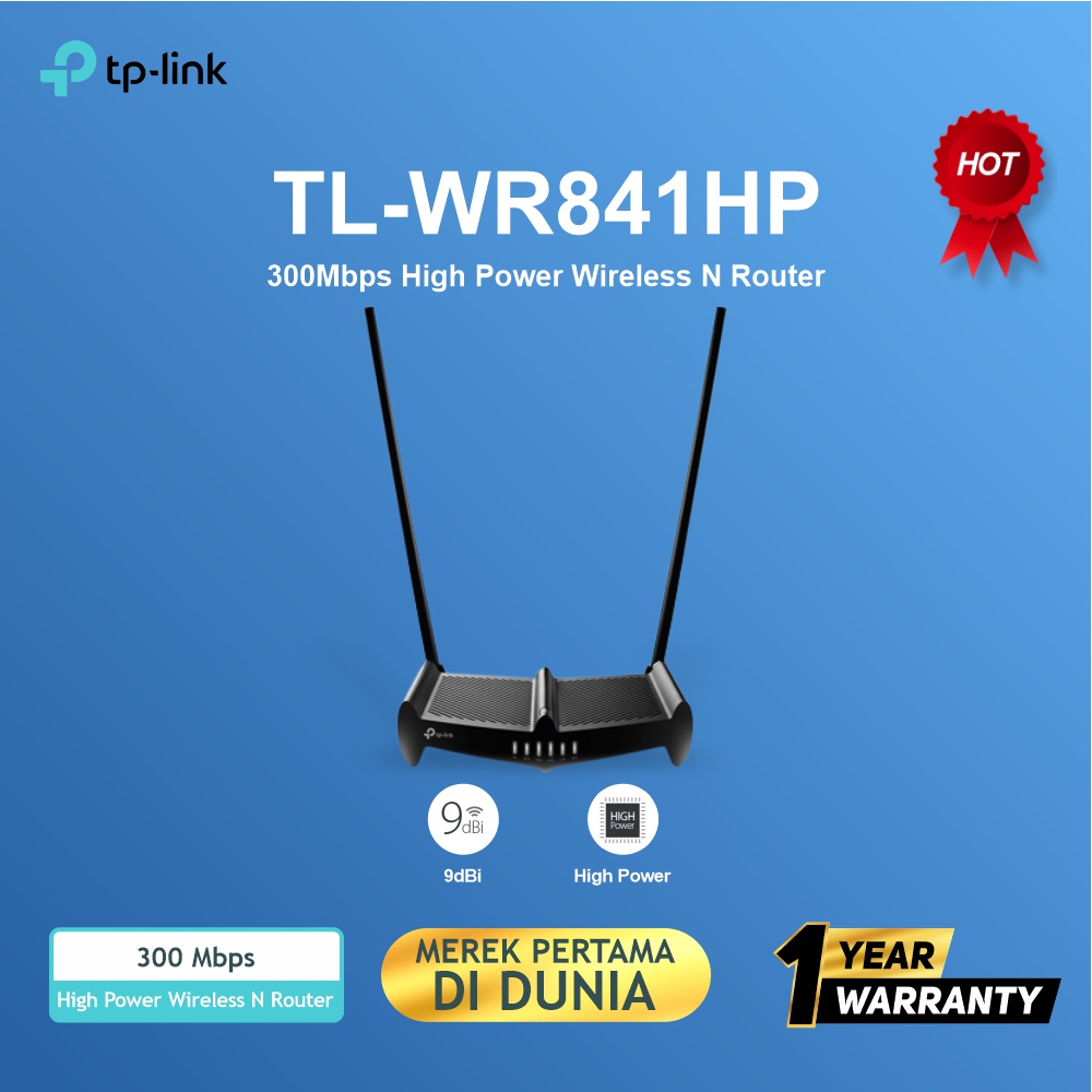 TP-LINK TL-WR841HP 300Mbps Highw Power Wireless Router original  murah Garansi Resmi