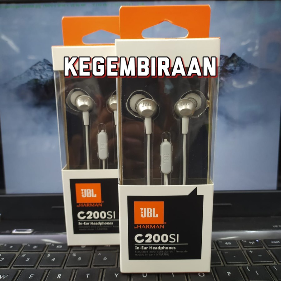 HEADSET WIRED EARPHONE JBL C200SI PureBass ORIGINAL GARANSI PT.AMS