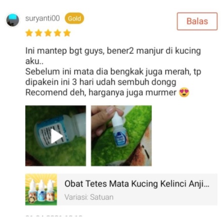 Obat Tetes Mata Kucing Kitten Kelinci Anjing Anti Iritasi Kucing Obat Belekan