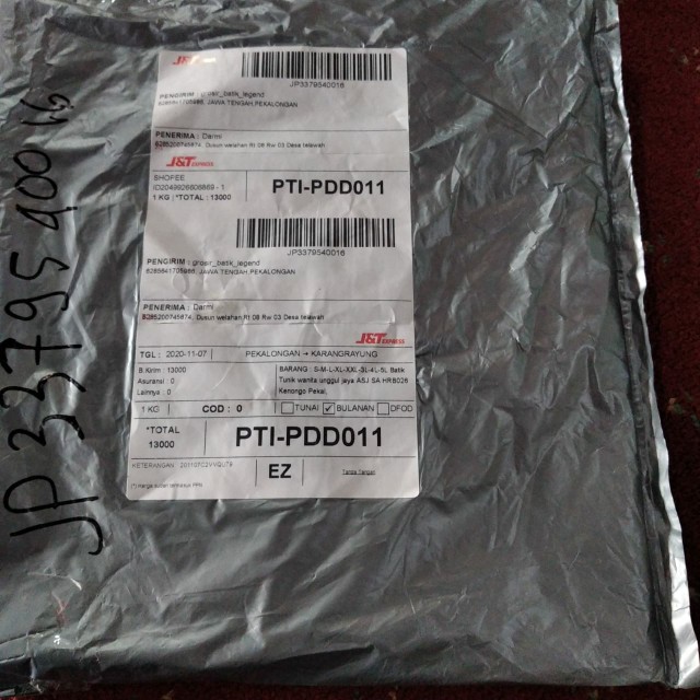 S-m-l-xl-xxl-3l-4l-5l Batik Tunik Wanita Unggul Jaya Asj Sa Hrb026 Kenongo Pekalongan Sogan Tulis