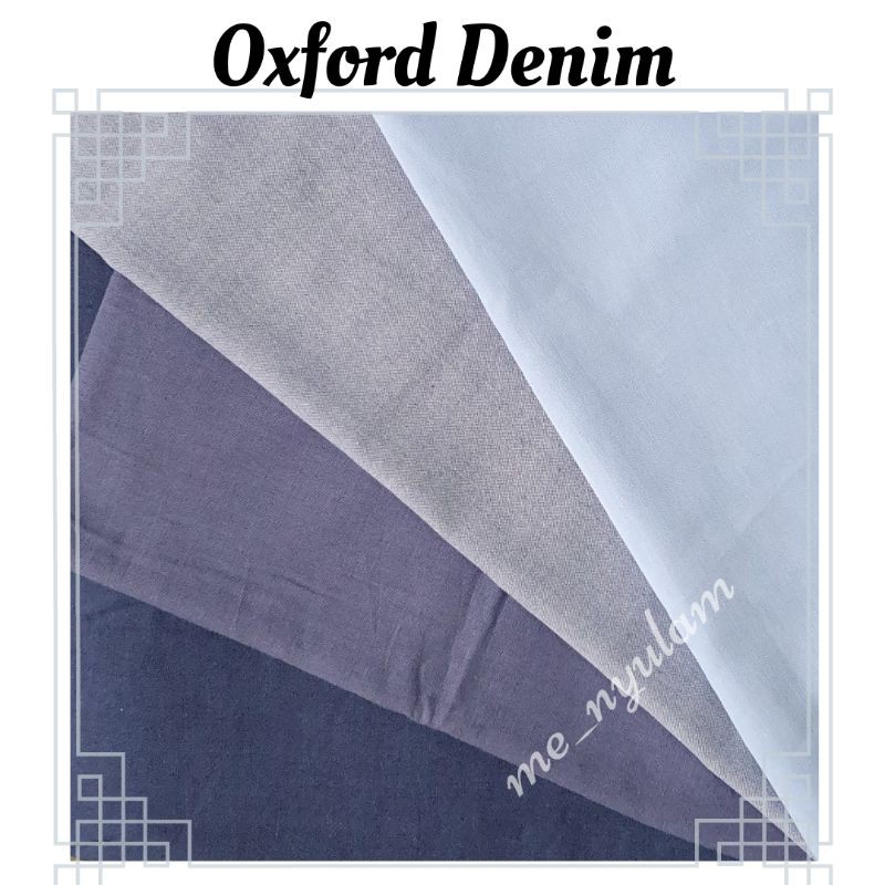 Katun Oxford Gradasi Denim Perca