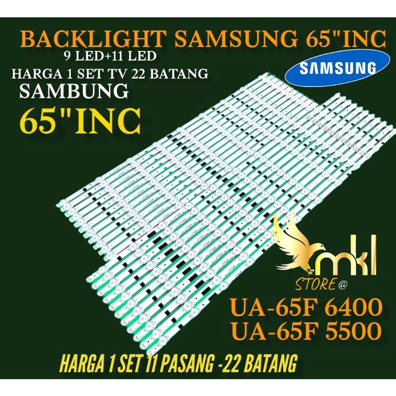 BACKLIGH TV LED 65" INC SAMSUNG UA-65F 6400-UA-65F 5500