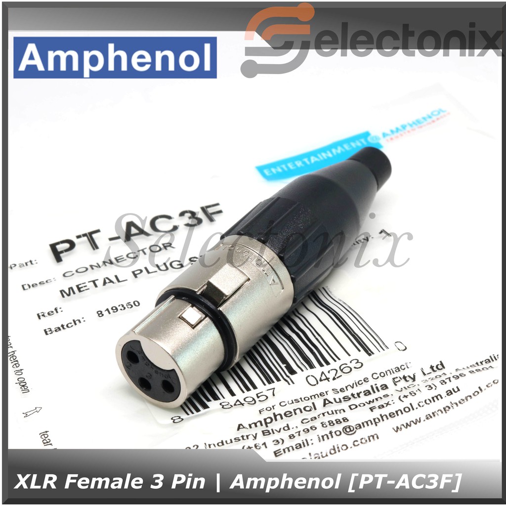 Konektor XLR 3 Pin Female | Amphenol [AC3F]