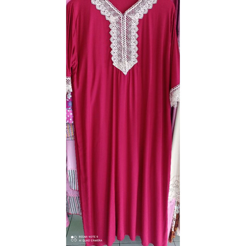 daster arab lengan 3/4 jumbo Ld 120 cm