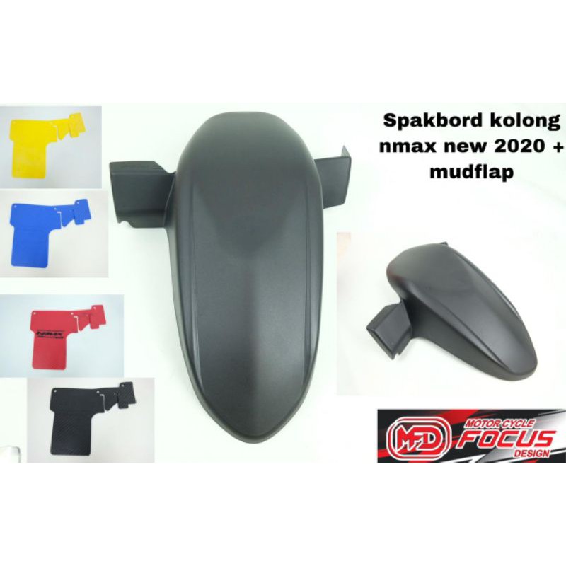 SPAKBOR KOLONG YAMAHA NMAX NEW 2020 FREE MUDFLAP HUGGER NMAX NEW PNP HITAM DOFF