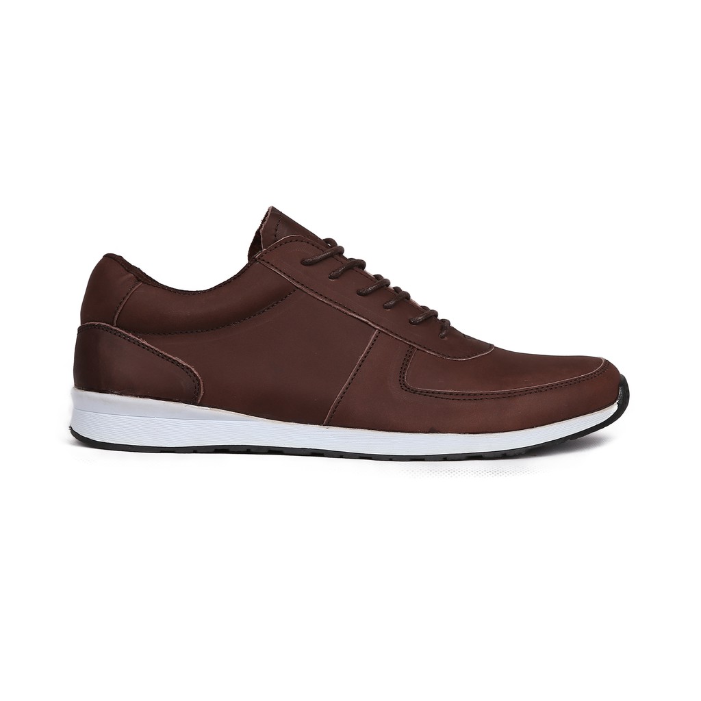 Sepatu Sneakers Kulit Sapi Walker Choco