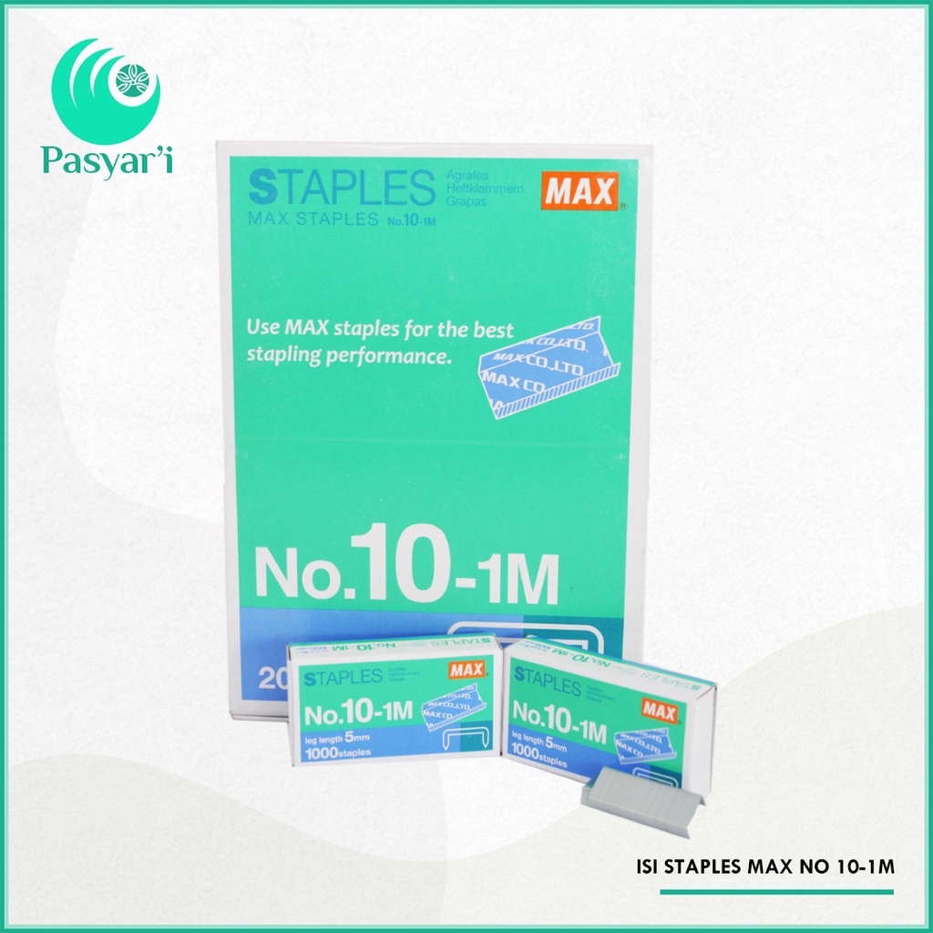 

Refill Staples MAX No 10-1m / Isi stapler kecil