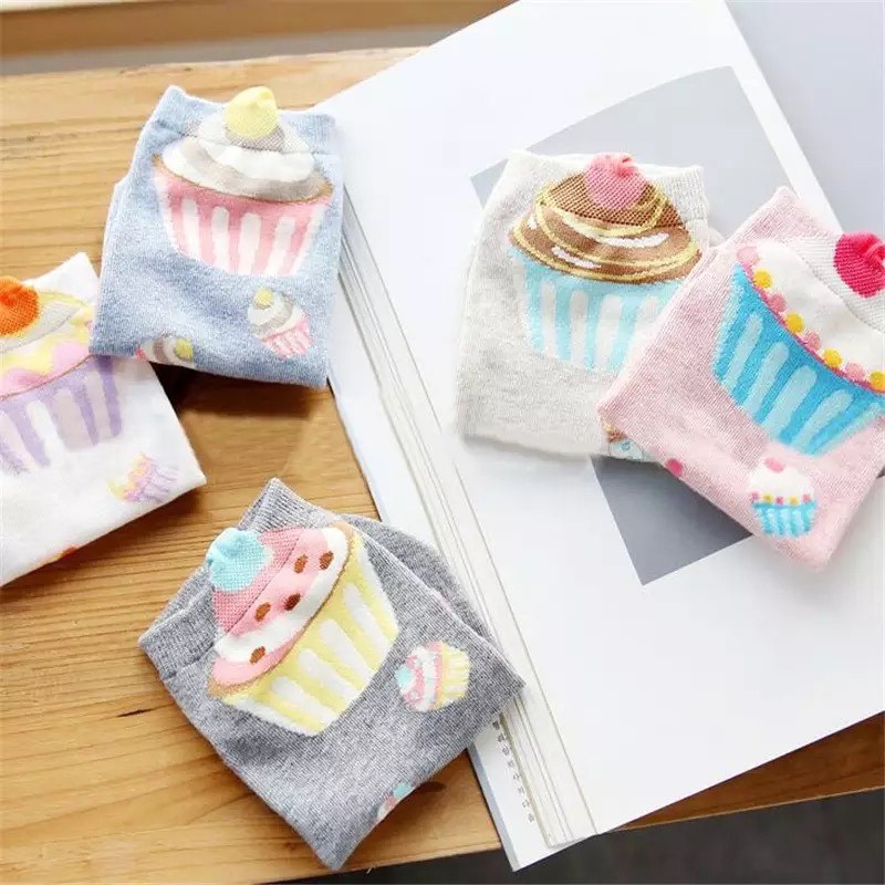 Kaos Kaki Socks Wanita Karakter Motif Cute Lucu Unik Import SHC05