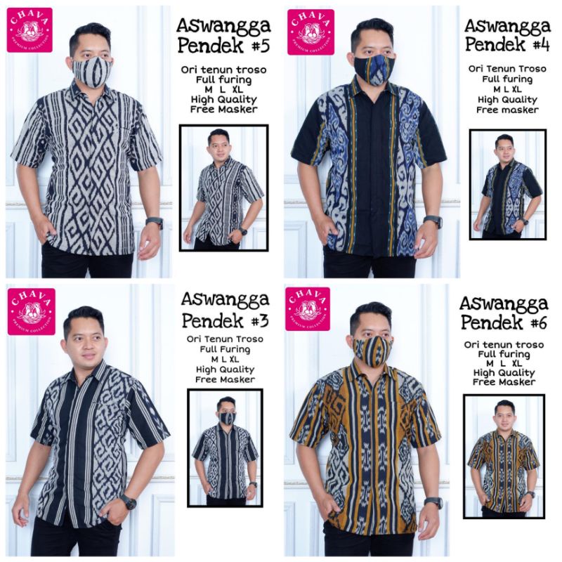 Kemeja Tenun Lengan Pendek Pria/Baju Tenun Pria Terbaru Lengan Pendek/KEMEJA TENUN ORI