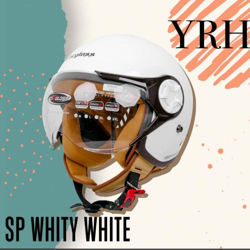 HELM CARGLOSS YRH PUTIH/YR HIJAB/YRH HIJAB WHITE ORIGINAL 100%