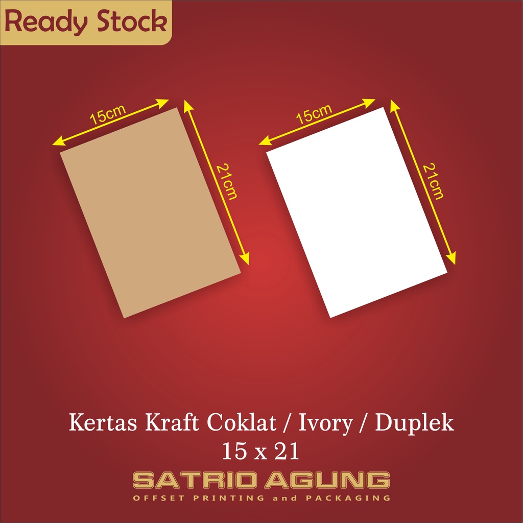 

Kertas Alas 21 x 15 / Ivory / Duplek / Kraft