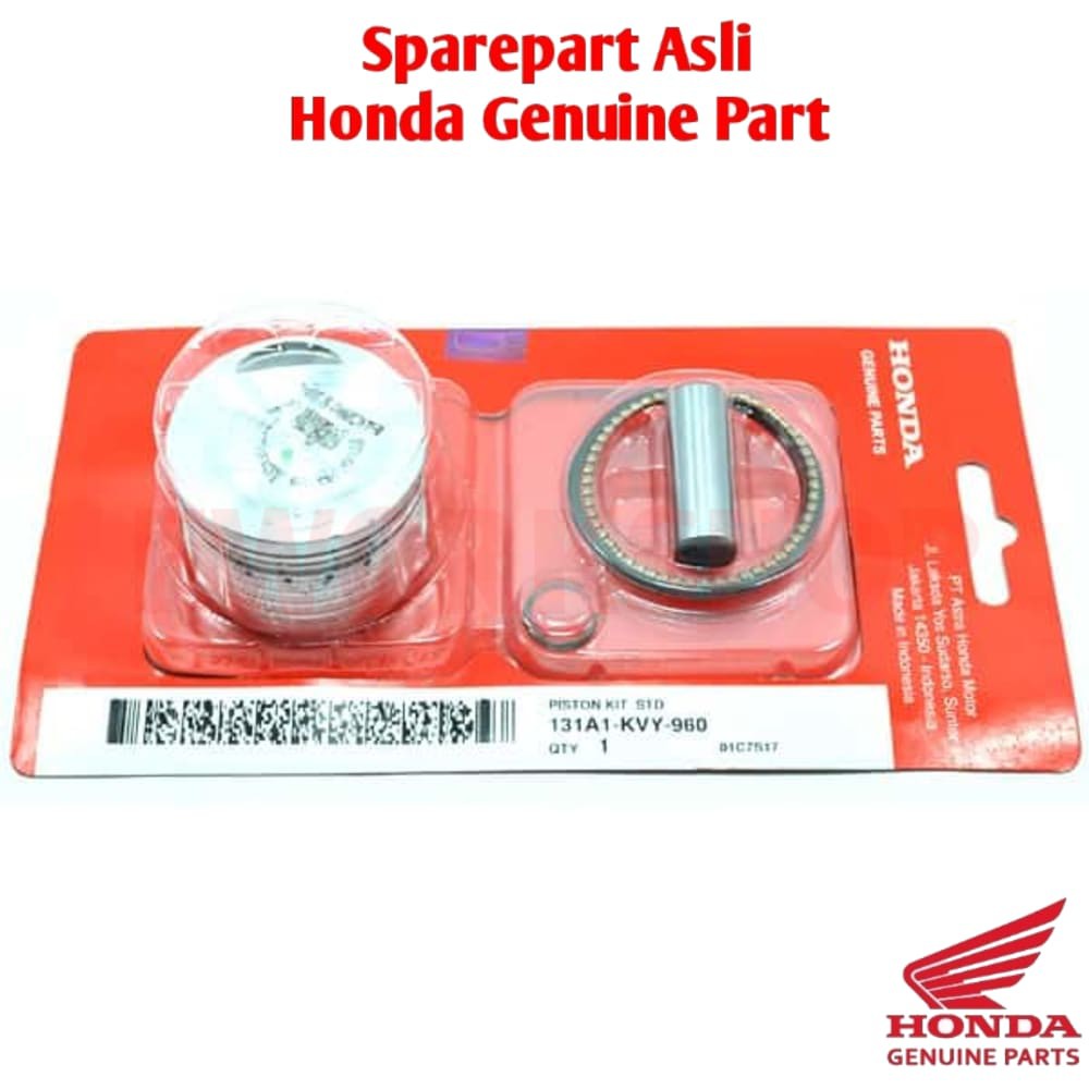 Paket Piston kit - Beat Scoopy Spacy overside standar std Asli Honda 131A1KVY960