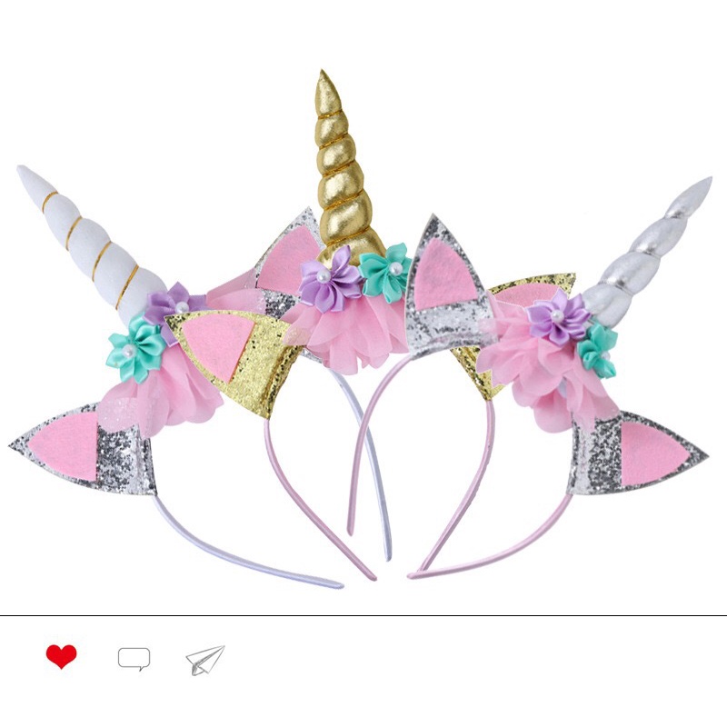 [PRINCESS KESLI] Bando Unicorn Aksesori Rambut Anak Warna Warni Tanduk Kuda Poni Import