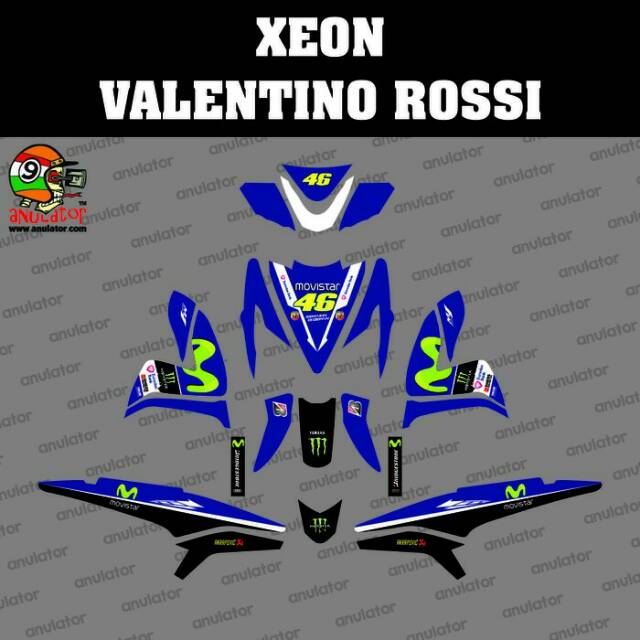 STRIPING STIKER YAMAHA XEON  LAMA VALENTINO ROSSI