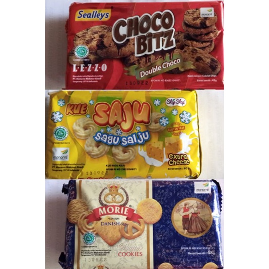 Cookies Gurih Sealleys Choco Bitz Morie Daniesh Sagu Salju Makanan Ringan Murah 45gr 45 Gram
