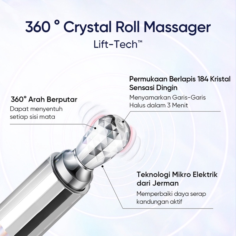 SKINTIFIC - 360 Crystal Massager Lifting Eye Cream【BPOM】