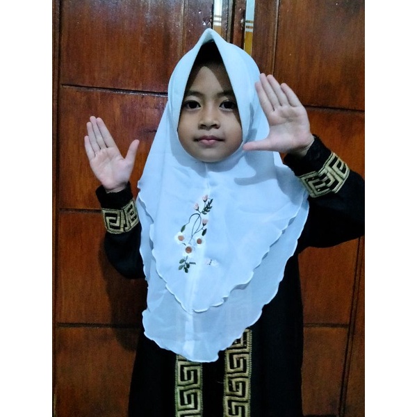 HIJAB/JILBAB INSTAN ANAK,KHIMAR CERUTY JASMINE KIDS