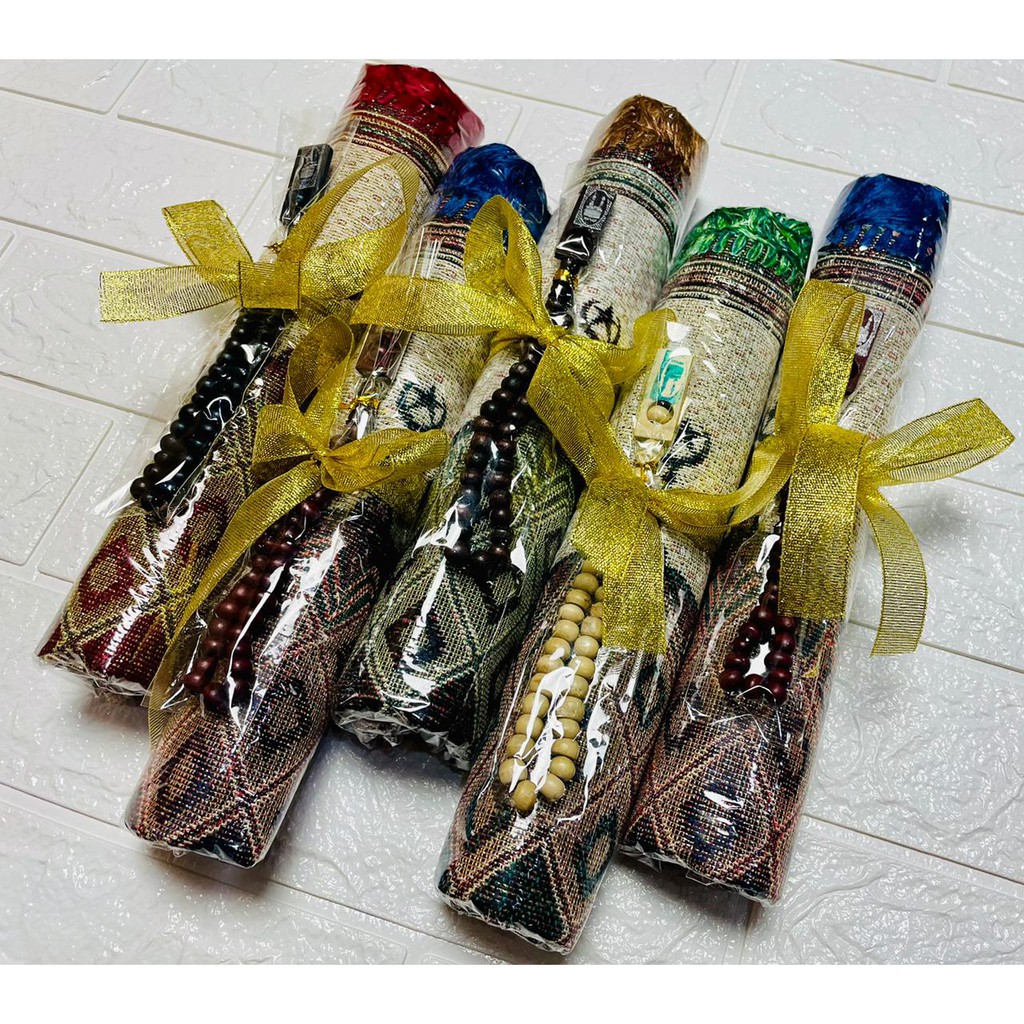 Paket Souvenir Sajadah Riyadh + Tasbih Sovenir Parcel Sajadah Besar /Pcs