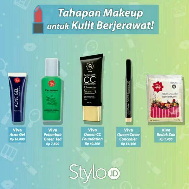 Paket Makeup Viva Kulit Berjerawat Shopee Indonesia