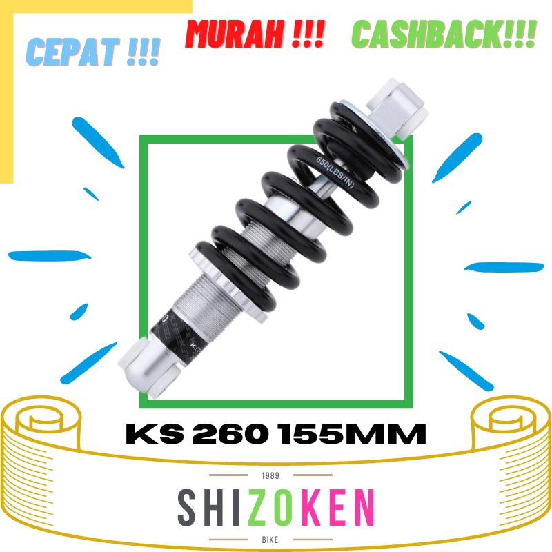 Exa Form KS 260 Rear Shock Breaker Absorber Suspensi Belakang Sepeda 155mm