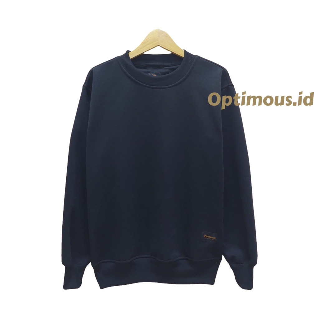 sweater crewneck polos tebal premium pria wanita