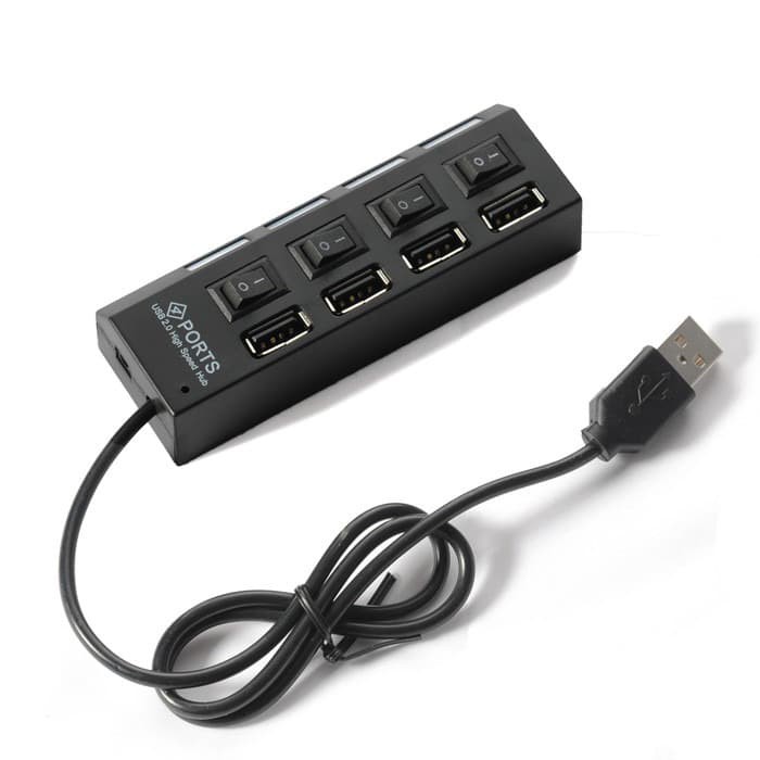 USB HUB 4 Port 4 On Off