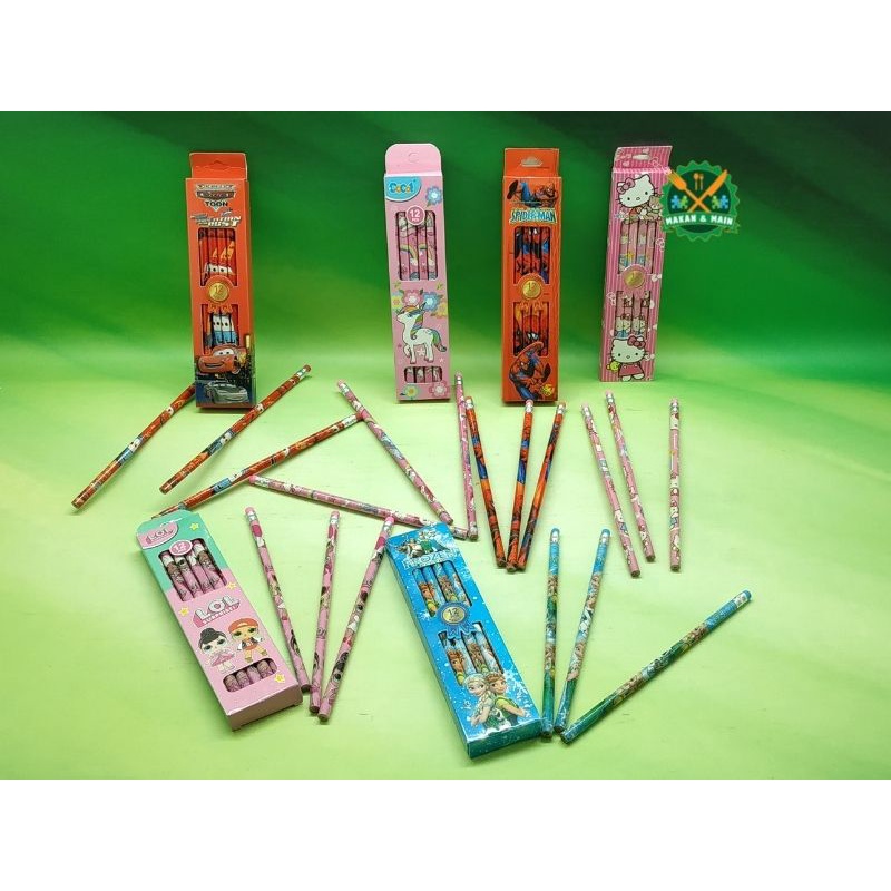 

Pensil dan Penghapus Study Set Alat Tulis ATK Anak 12QB