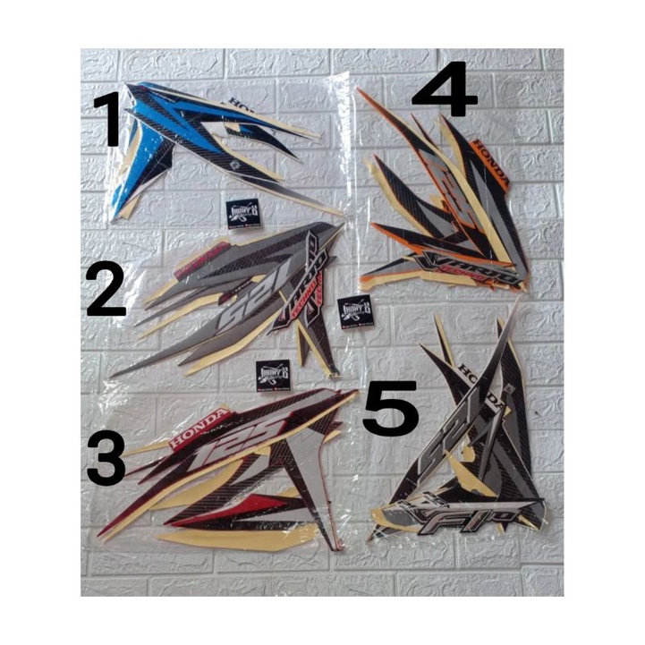 STIKER STRIPING LIS BODY MOTOR HONDA VARIO TECHNO 125 FI OLD TAHUN 2012-2013