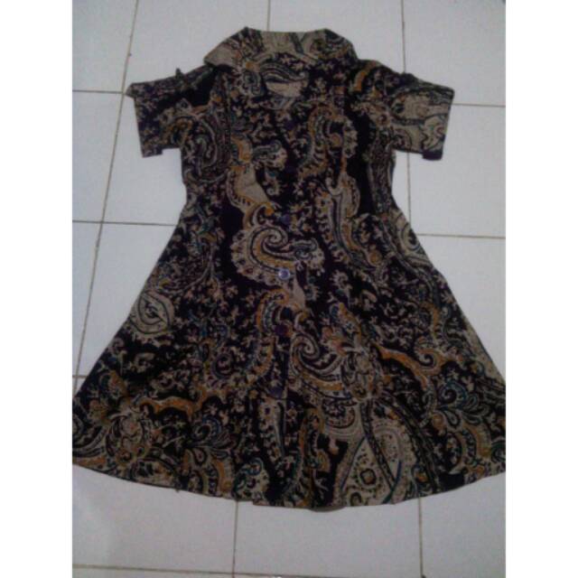 Batik dress ungu / dress ungu / dress batik / dress cantik / dress murah / new