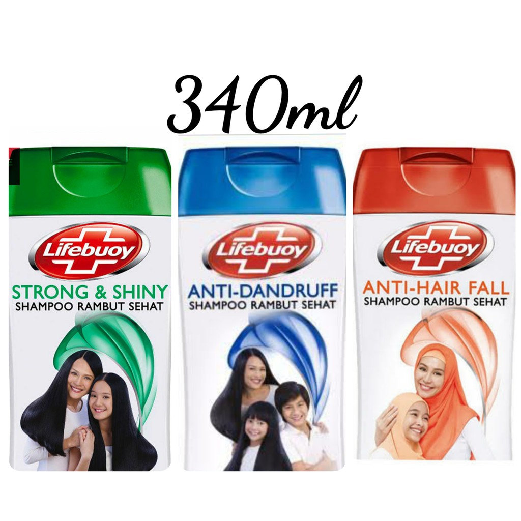 Shampo Lifebuoy Strong Shiny Anti Dandruff Anti Hairfall 340ml Shopee Indonesia