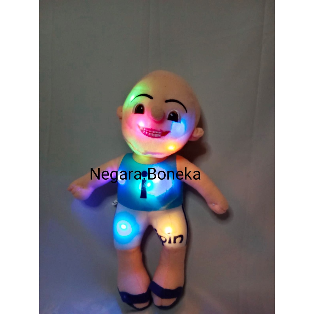 Mainan Boneka Upin Ipin Sepasang Imut Lucu Lembut Murah LED Bisa Menyala Mainan Anak Boneka terbaru