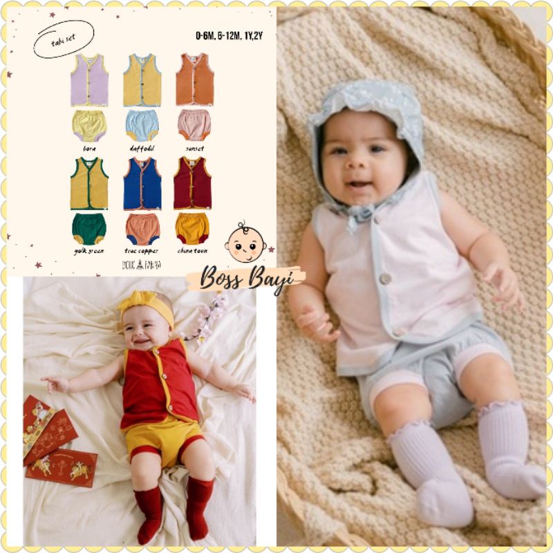BOHOPANNA - Tabi Set / Setelan Bayi Anak Tanpa Lengan (Setelan Kutung/Singlet)