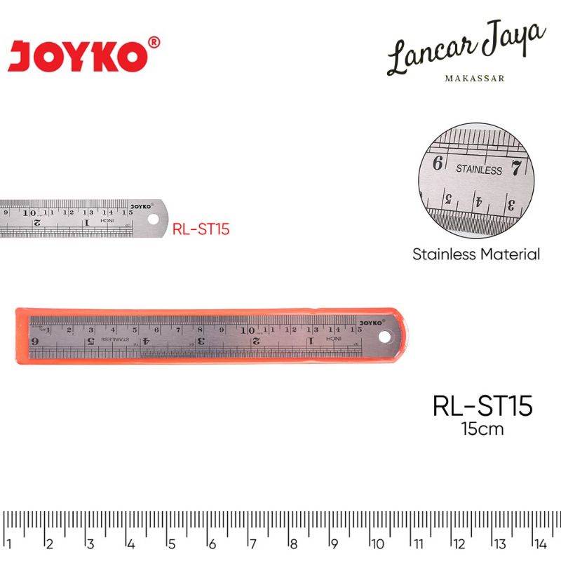 

Joyko Stainless Steel Ruler Penggaris Besi 15cm RL-ST15