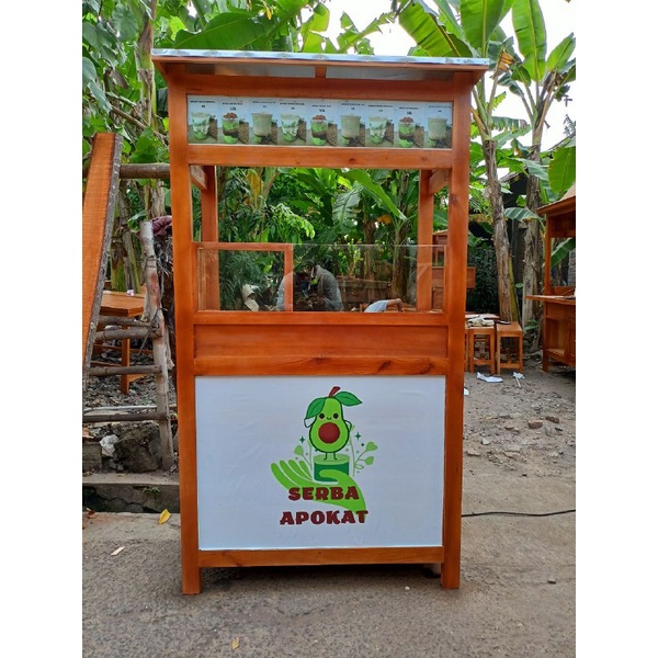 Gerobak minuman Booth minuman Gerobak kayu