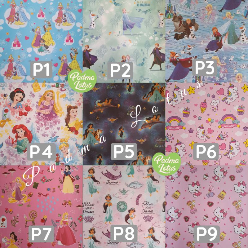 Kertas Kado 10 lembar aneka motif sansan wawa fancy paper