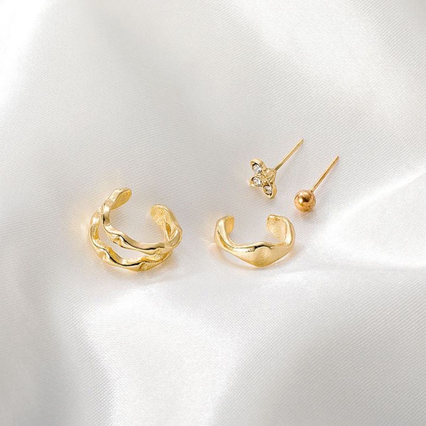 anting set 4 pcs geometric set earrings (3D3)  jan290