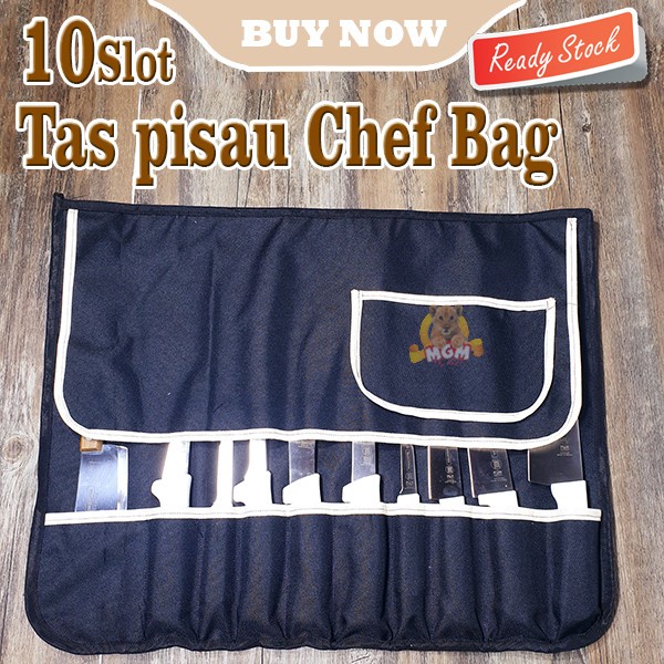 Tas pisau jinjing Knife Bag Chef Bag 10 Slot rumah pisau set dapur