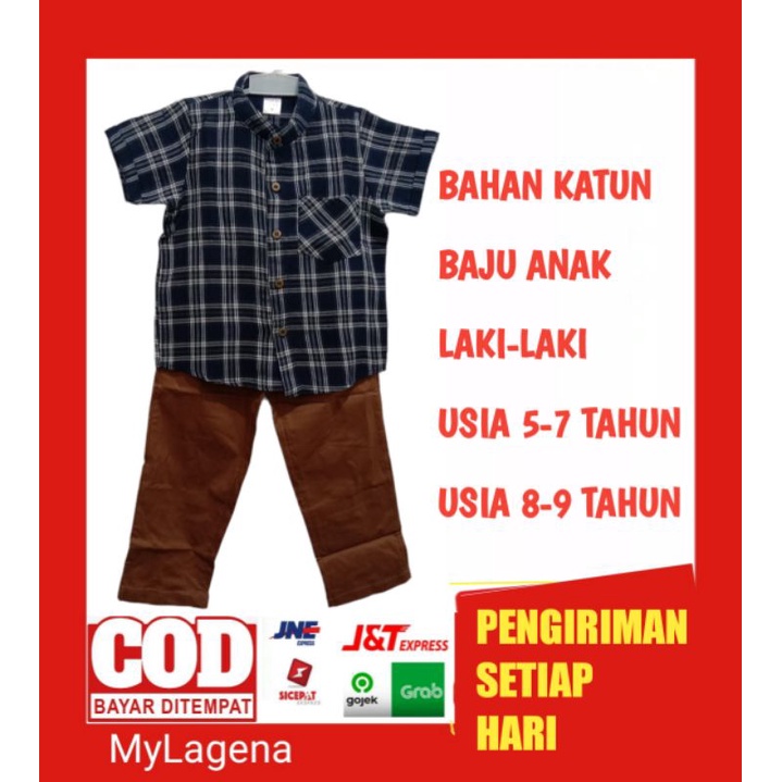 SET BAJU ANAK LAKI-LAKI USIA 5 -7 TAHUN & 8-9 TAHUN SETELAN BAJU ANAK COWOK