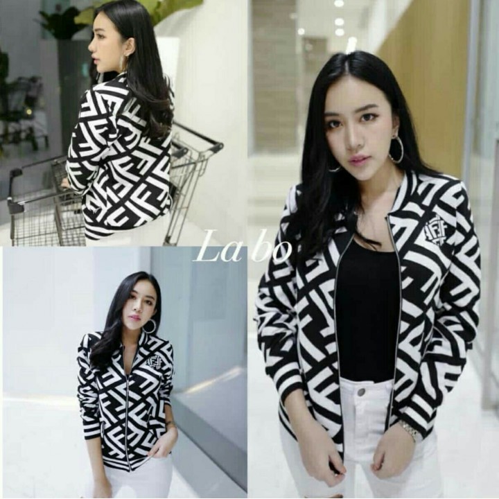 Baju Atasan Wanita Jaket Knit Fendi Tahf.1