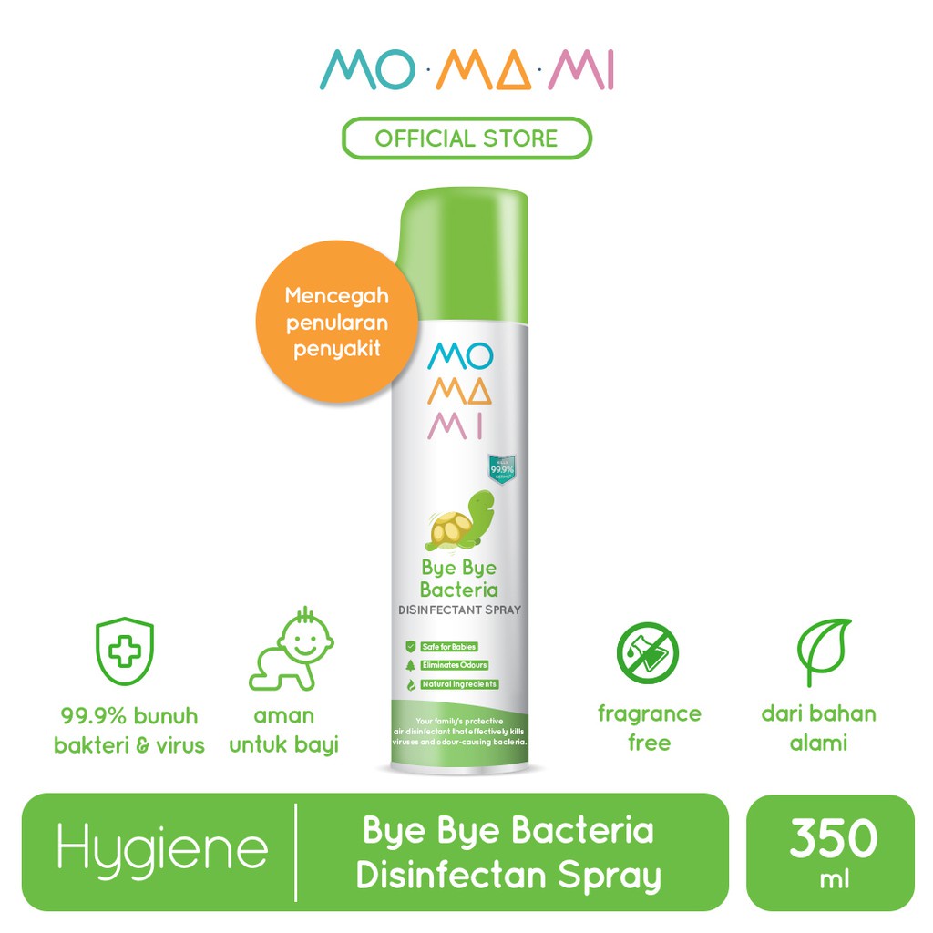 Momami Baby &amp; Kids Bye Bye Disinfectant Spray - Disinfektan Semprot (350 ml)