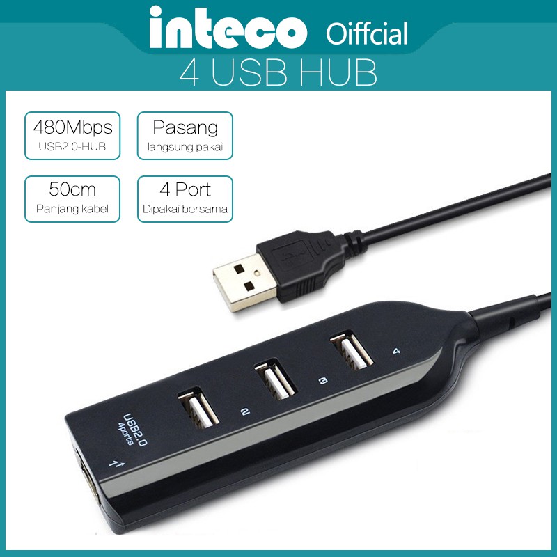 USB HUB 4 Port | Terminal USB 4 in 1 50 cm 4 output