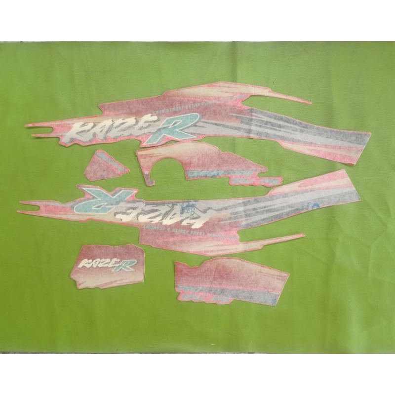 striping sticker strip list body kawasaki KAZE R lama laminasi